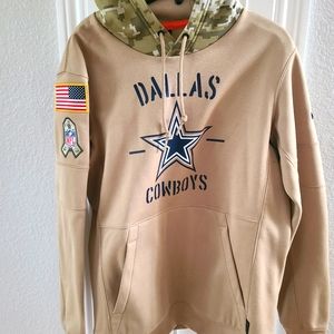 NFL 2019 Dallas Cowboys Salute To Service Hoodie Khaki Size Small Mens